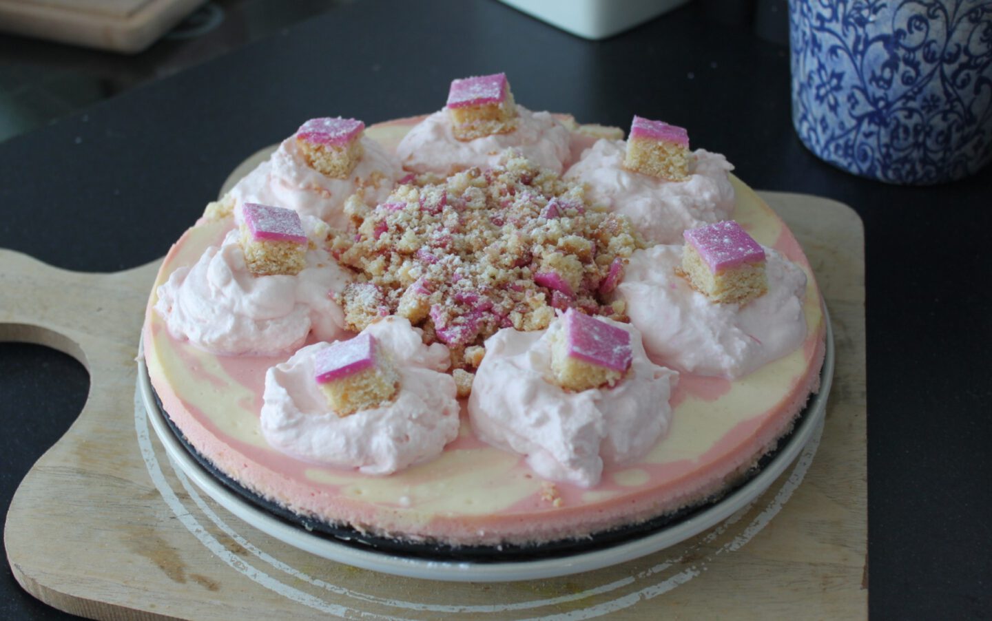 roze koeken cheesecake, cheesecake recept, recept cheesecake